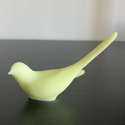 Fenton Satin Custard Glass Bird