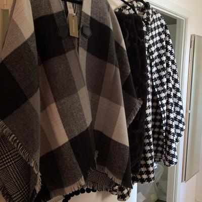 Ladies Black And White Themed Outerwear
