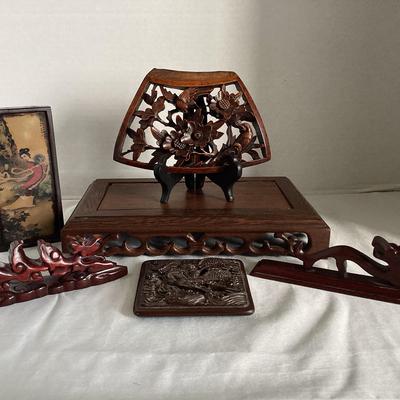Collection Of Carved Wood & Stone Decor