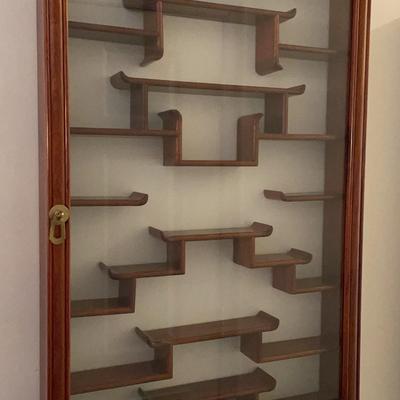 #1 - Wooden Curio Cabinet