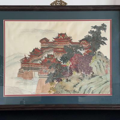 "Western Lake Palace" By Dottie Blair Watercolor On Rice Paper
