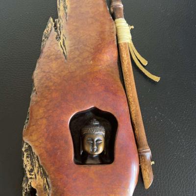 John Mowen Signed Buddha Metal Sculpture