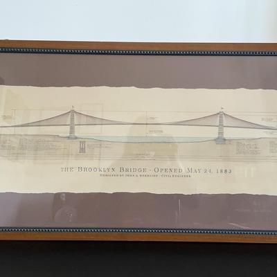 Architectural Rendering of The Brooklyn Bridge Designed by John A. Roebling