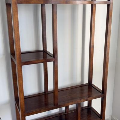 Vintage Wooden Open Shelving Unit