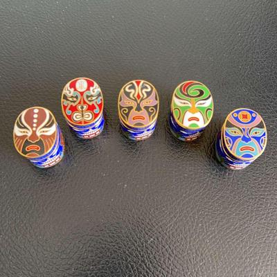 Cloisonne Mask Trinket Boxes