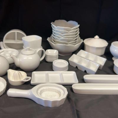 White Colored Serving Dishes