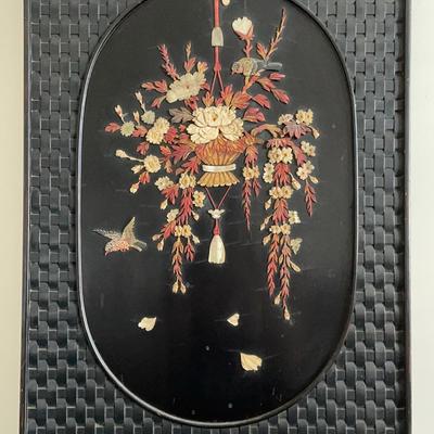 Framed 2D Stone Carved Art Piece