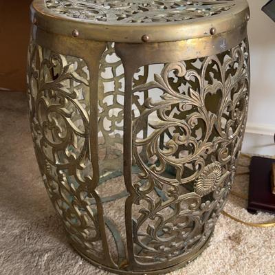 Brass Metal Fretwork Stool