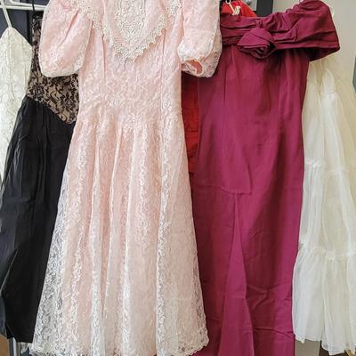 Vintage Gunne Sax, Unlabeled Prom and Homecoming Dresses.