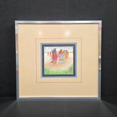 1984 Framed Gouache Watercolor by Johnny Tiger, Jr.