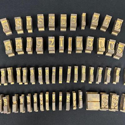 Brass Type Block Molds Numbers