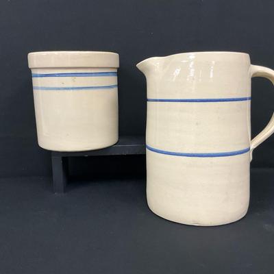 Vintage Crock And Pitcher