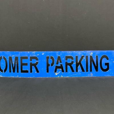 Customer Parking Only Metal Paint Stencil