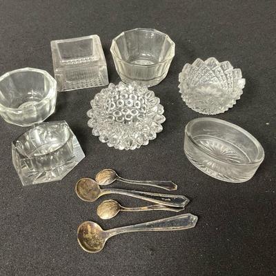 Salt Cellars & Sterling Spoons