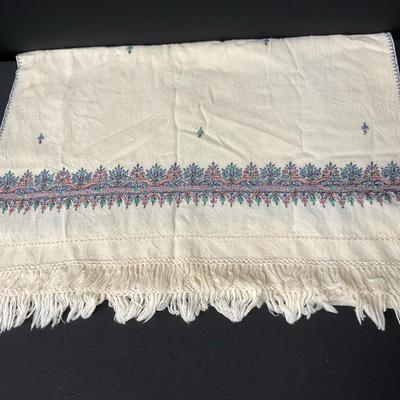 Micro Embroidery Wool Table Runner