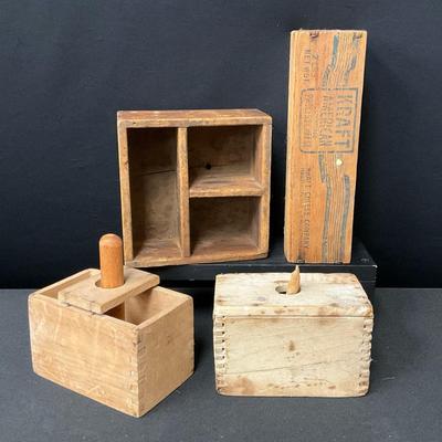 Kraft Wooden Cheese Box, Butter Molds & More
