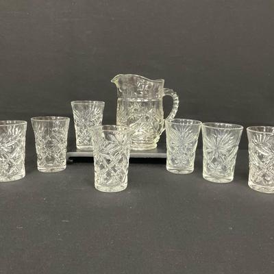 Anchor Hocking Star Of David Juice Set