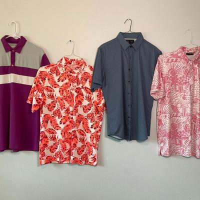 Colorful Men’s Golf Shirts, Size M