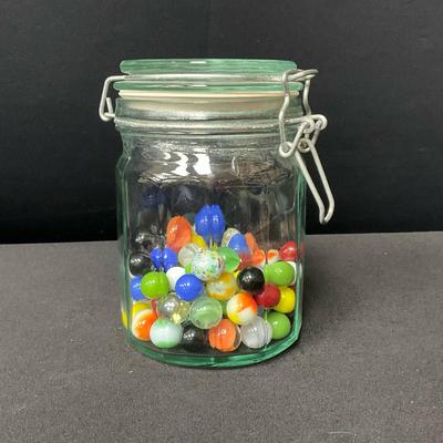 Glass Marbles in a Jar