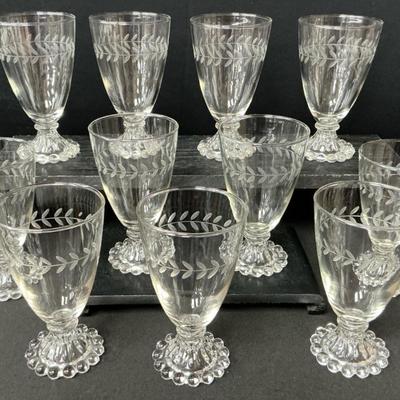 Set Of 11 Anchor Hocking Water Glasses