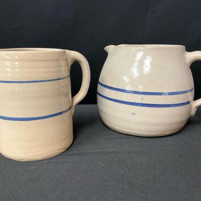 Pair of Crock Pitchers