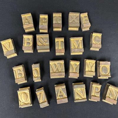 Brass Type Block Molds Uppercase