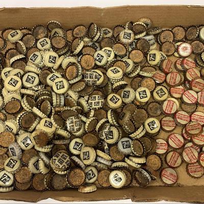 Sale Photo Thumbnail #16: Vintage Cork Lined Bottle Cap Collection Dr Pepper And 7-Up