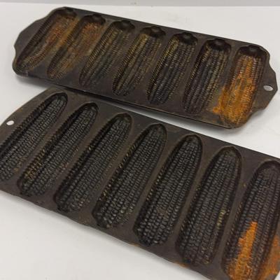 Sale Photo Thumbnail #53: Cast Iron Cornbread Pans (2)