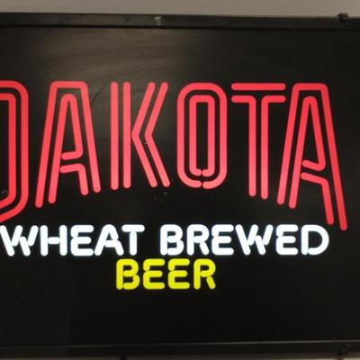 Sale Photo Thumbnail #5: Vintage Beer Sign | Dakota Wheat Brewed