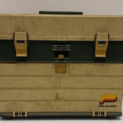 Sale Photo Thumbnail #259: Vintage Plano Tackle Box w/ Fishing Hooks and Lures