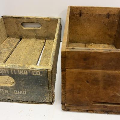 Sale Photo Thumbnail #39: Vintage Wood Crates | Royal Crown Bottling Co. | Churngold 