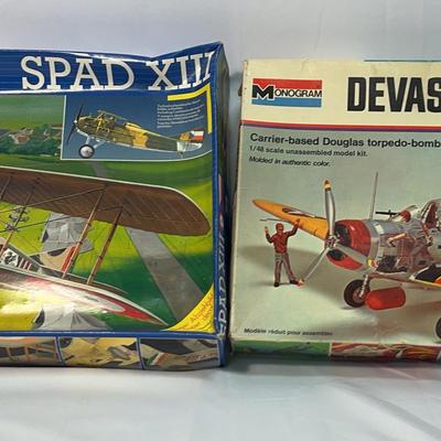Sale Photo Thumbnail #200: Revell SPAD XIII 1:28 | Monogram Devastator TBD-1 Scale 1/48