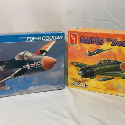Sale Photo Thumbnail #238: Revell Grumman F9F-8 Cougar Scale 1/48| AMT ERTL A6M5 “Zero” Scale 1/48