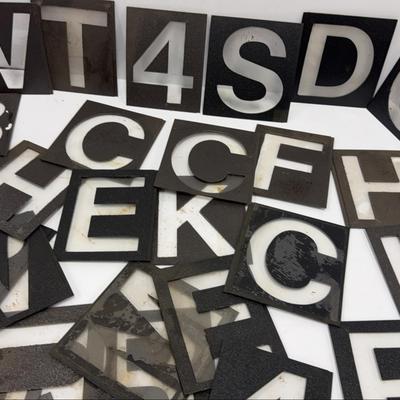 Sale Photo Thumbnail #70: Vintage Backlit Sign Letters | Plastic 4x5 Faceplates | Industrial Marquee Style”