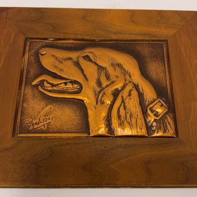 Sale Photo Thumbnail #54: Vintage Copper & Wood Wall Hanging | Artist Bruce Fox