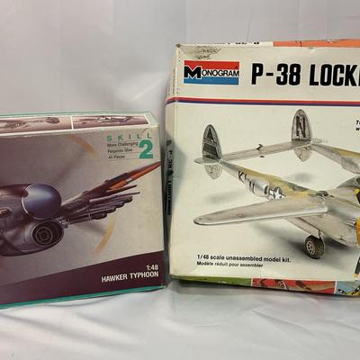 Sale Photo Thumbnail #237: Monogram Hawker Typhoon Scale 1:48 | Monogram P-38 Lockheed Lightning Scale 1:48