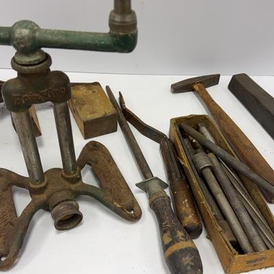 Sale Photo Thumbnail #40: Vintage Tools | Sprinkler | Sharpener | Tack Hammer 