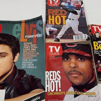 Sale Photo Thumbnail #276: Vintage TV Guide Magazines (4)  | Elvis, Beatles, Ken Griffey Jr., Cincinnati Reds