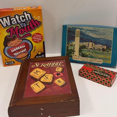 Sale Photo Thumbnail #81: Games & Puzzles | Union Central Insurance Puzzle |Scrabble | Checkers | “Watch Ya Mouth” 