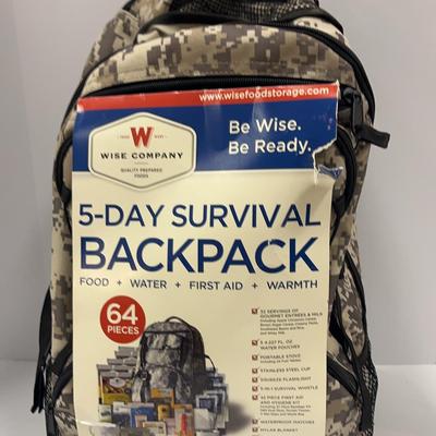 Sale Photo Thumbnail #269: Wise Company 5-day Survival Backpack 64 Pieces 