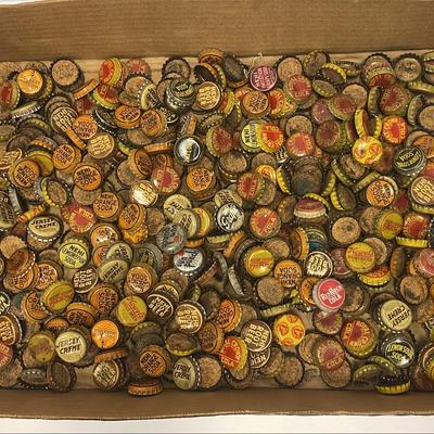 Sale Photo Thumbnail #12: Vintage Cork Lined Bottle Cap Collection 