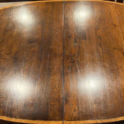 Large Wooden Oval Table 