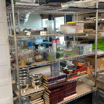 Five and Six tier metal shelving/storage