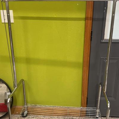 Silver clothing rack