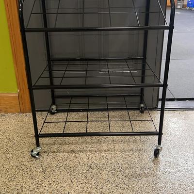 Black rolling storage rack 
