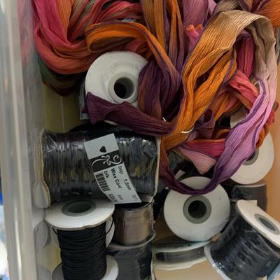 Assortment Of Wax Cords abd Fabric Lining (mystery lot)