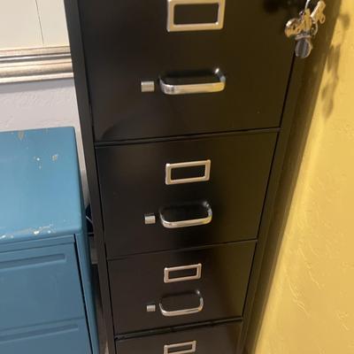 Tall Black Filling Cabinet
