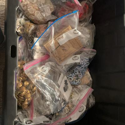 Assortment of charms, chains, and accessories
