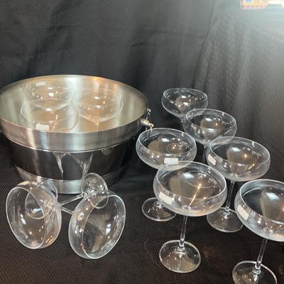 Ice Bucket And Pavilion Glasses