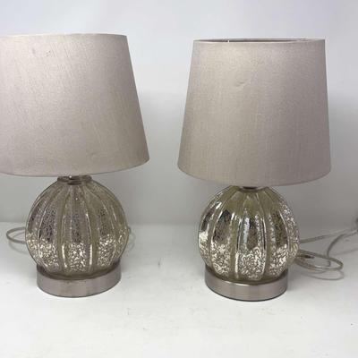 Silver Glass Table Lamps